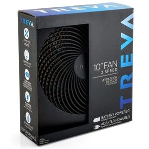 TREVA Portable Fan Battery or Electric-Powered 2 Speed 10” FD10002A Brand New!